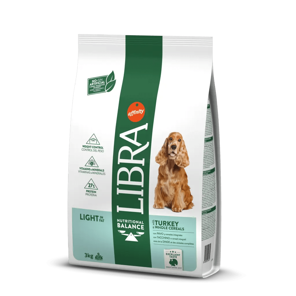 LIBRA Light Turkey | Food with turkey and whole grains for dogs